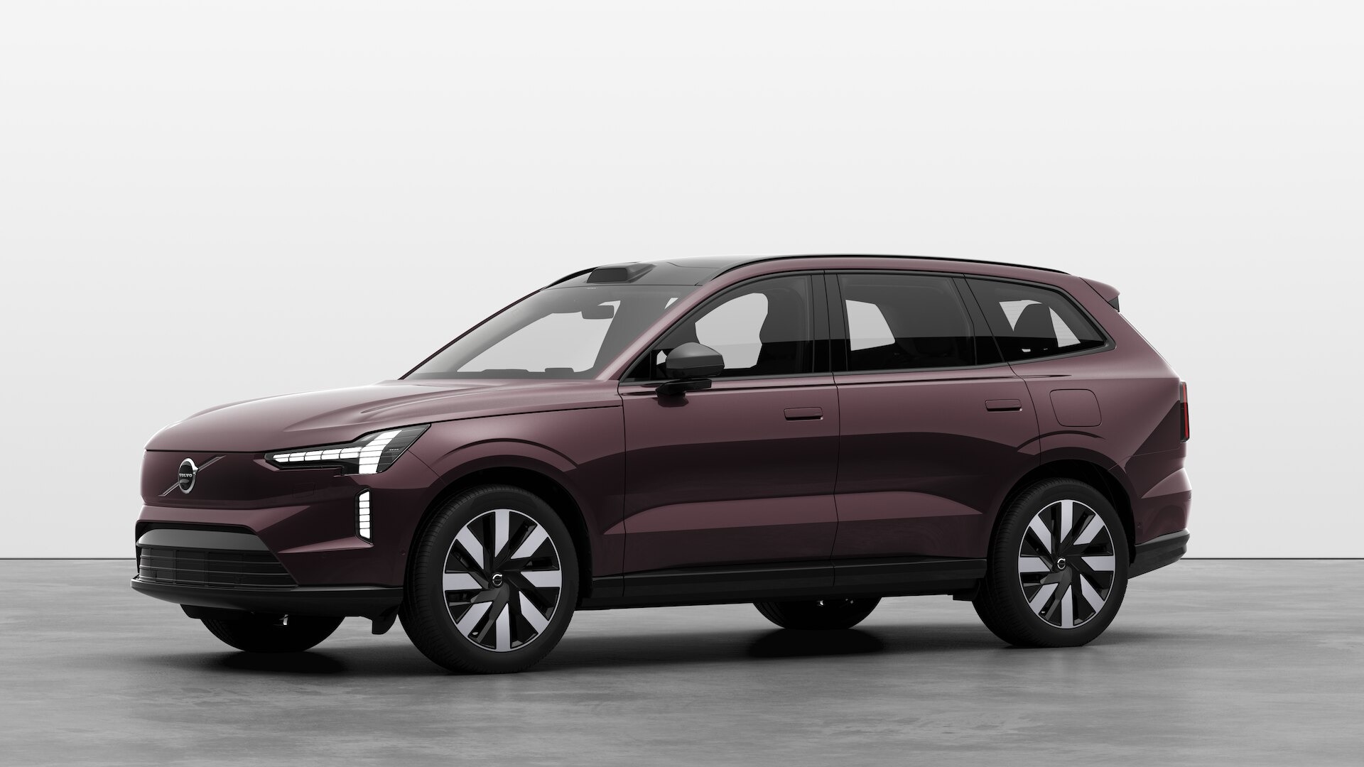 Volvo EX90 colore Mulberry Red